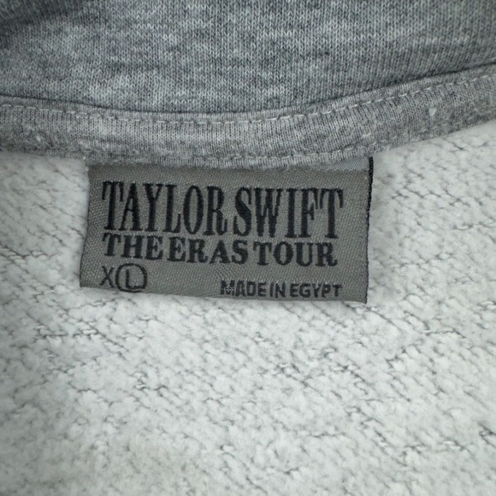 Taylor Swift‎ The Eras Tour Gray Zip Sweatshirt Large or XL Boxy fit Pop Music - Picture 7 of 9